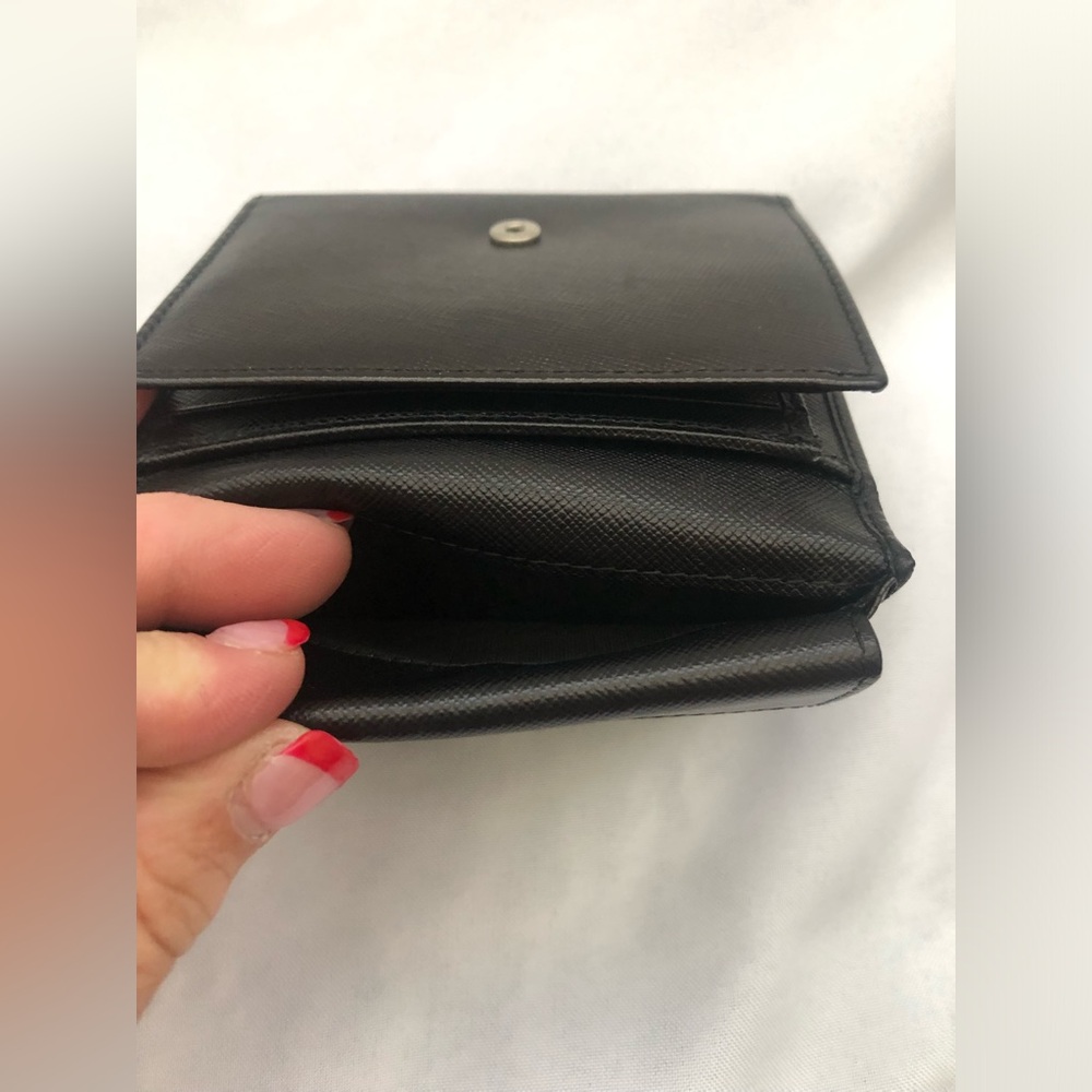 Prada Black Leather Trifold Wallet - Picture 13 of 13